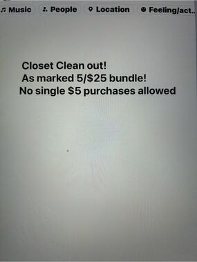 Closet Clean Out 5/$25